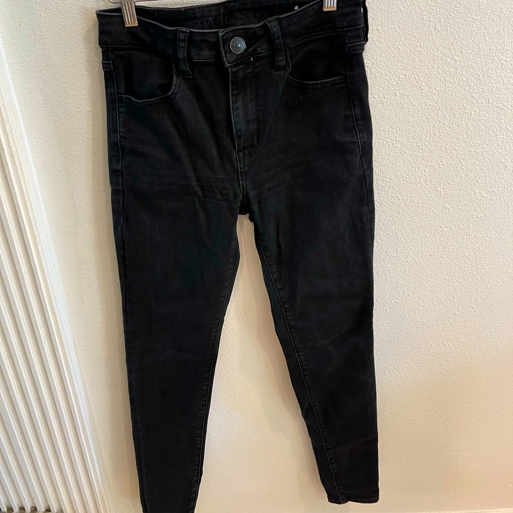 American eagle black jegging size 6